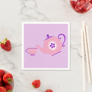 Pink + Purple Tea party Napkin