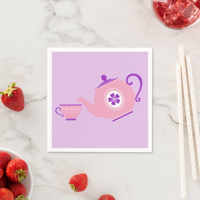 Pink + Purple Tea party Napkin (Insitu)