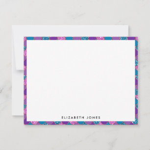 Pink Purple Teal Glitter Sparkle Mermaid Scales Card