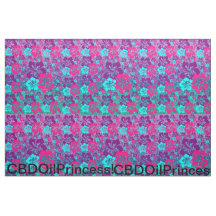 PINK, PURPLE & TEAL HIBISCUS!  PIMA COTTON! FABRIC
