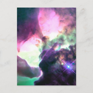 Pink Purple Teal Nebula Postcard