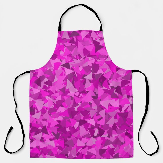 Pink Purple Triangle Pattern Apron (Front)