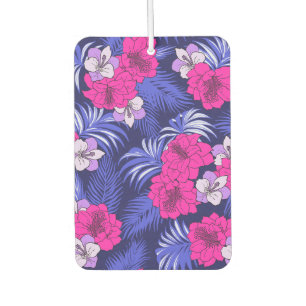 Pink & Purple Tropical - A bright hibiscus design Car Air Freshener