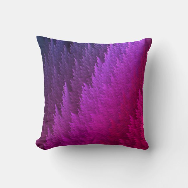 Pink Purple Tye Dye Feather Pattern Cushion (Front)