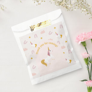 Pink Purple Unicorn Rainbows Birthday Favour Bag