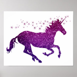 Pink & Purple Unicorn Sparkle Poster