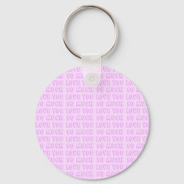 Pink - Purple Valentine's Day Key Ring (Front)