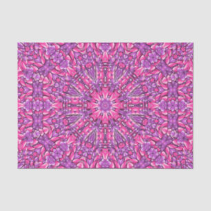 Pink & Purple Vintage Fractal Kaleidoscope Tissue Paper