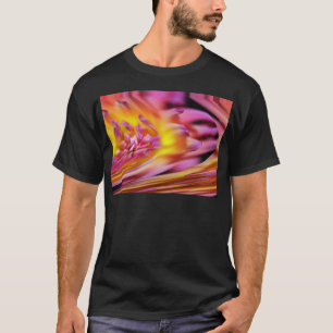Pink Purple Violet Yellow Abstract Wave Design T-Shirt