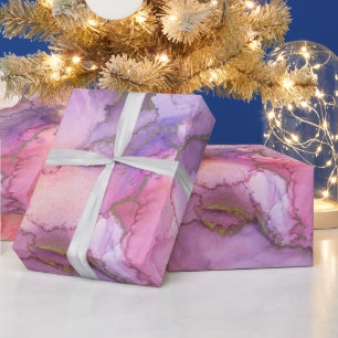 Pink & Purple Watercolor Abstract Wrapping Paper