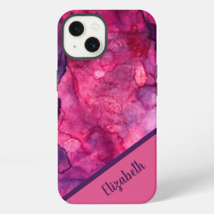 Pink Purple Watercolor Personalised iPhone 13 Case