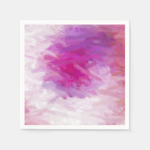 Pink Purple White Abstract Art Napkin