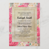 Pink Purple White Flowers Rustic Wood Trunk Party