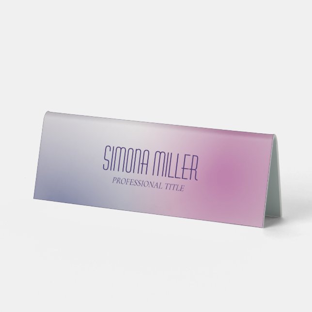 Pink Purple White Minimalist Aesthetic Gradient (Front)