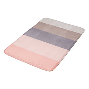 pink, purple, white stripes bath mat