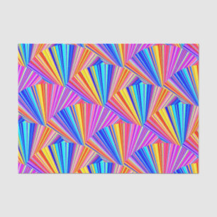 Pink Purple Yellow Blue Trendy Abstract Pattern Tissue Paper