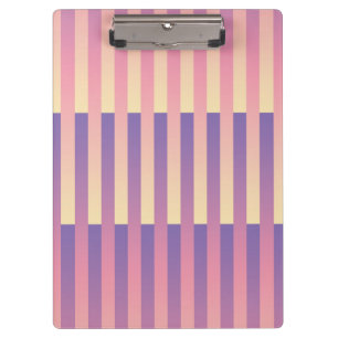 Pink Purple Yellow Striped Pattern Clipboard