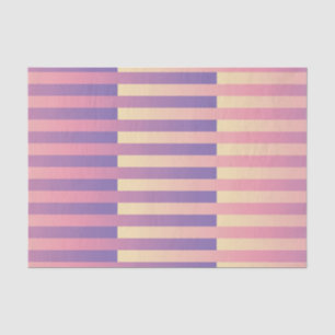 Pink Purple Yellow Striped Pattern Tissue Paper