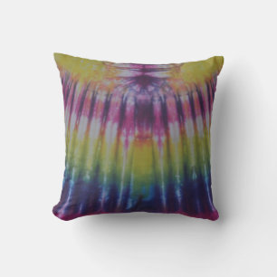 Pink Purple Yellow Tie Dye American MoJo Pillow