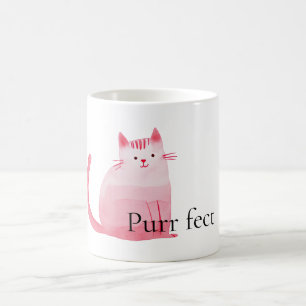 Pink Purrfect Cat  Coffee Mug