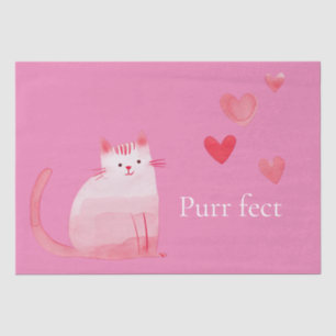 Pink Purrfect Cat  Tissue Paper