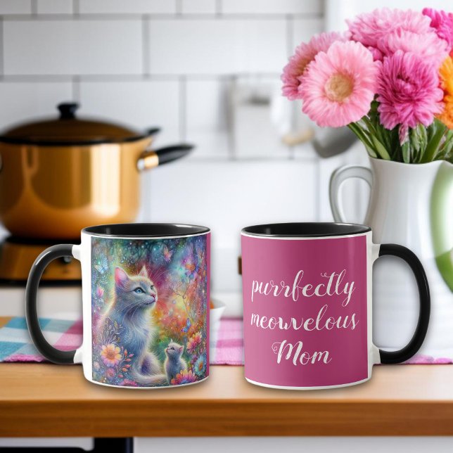 Pink Purrfectly Meowvelous Mum Cat Mother's Day  Mug (Creator Uploaded)