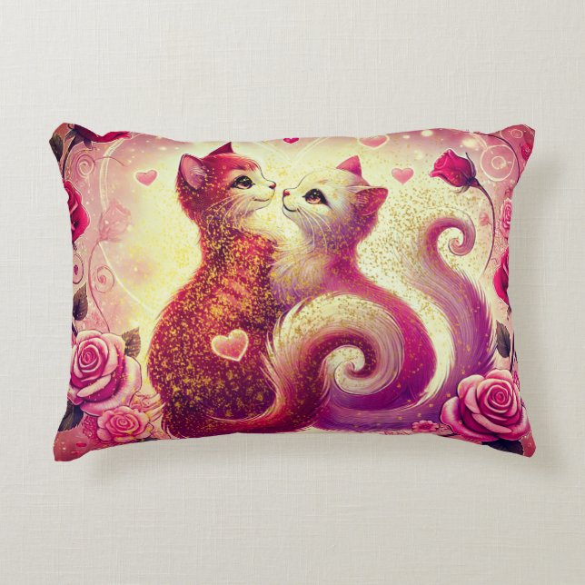 Pink Pussy Cats Scented Candle  Decorative Cushion (Front)