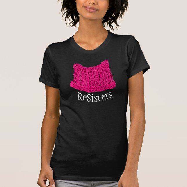 Pink Pussy Hat Shirt - ReSisters! (Front)