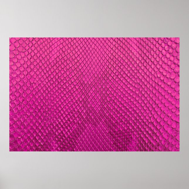 Pink python snake skin texture poster (Front)