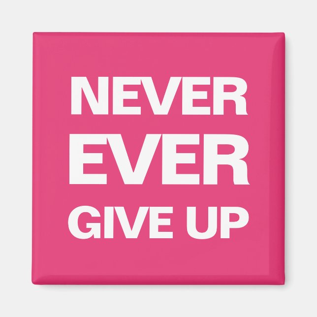 Pink qoute motivational modern bold magnet (Front)