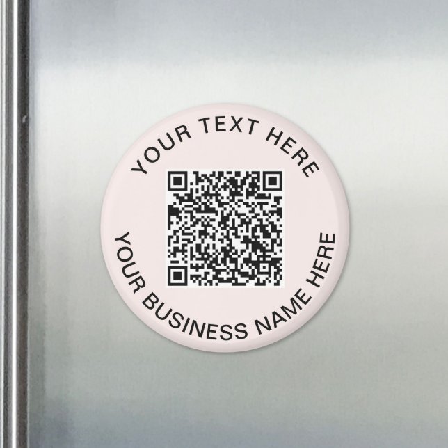 Pink QR Code Business Promotional Magnet (Pink QR Code Business Promotional Magnet)