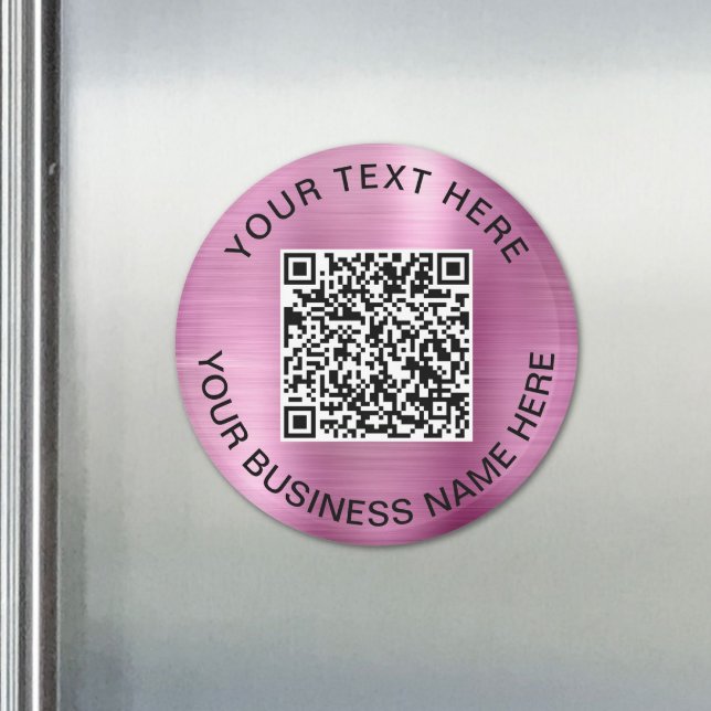 Pink QR Code Business Promotional Magnet (Pink QR Code Business Promotional Magnet)
