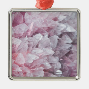Pink Quartz Mind Body Spirit Energy Metal Ornament