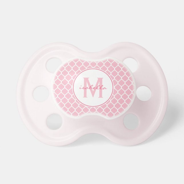 Pink Quatrefoil Monogram Dummy (Front)