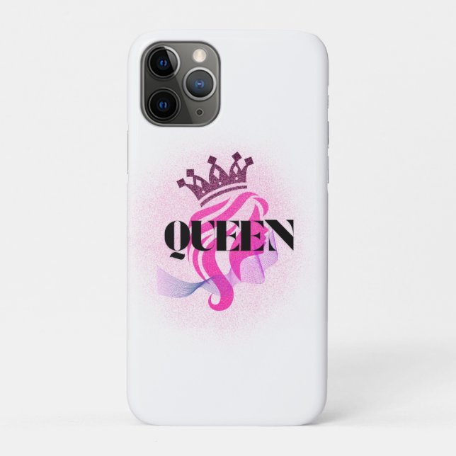 Pink Queen Crown Design – Confident Feminine Power Case-Mate iPhone Case (Back)