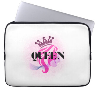 Pink Queen Crown Design – Confident Feminine Power Laptop Sleeve