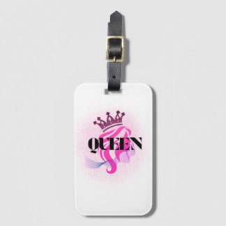 Pink Queen Crown Design – Confident Feminine Power Luggage Tag