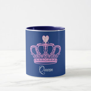 Pink Queen Crown Tiara Mug