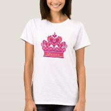 Pink Queen Hearts Crown On white