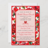 Pink Queen of Hearts Bridal Shower Invitation