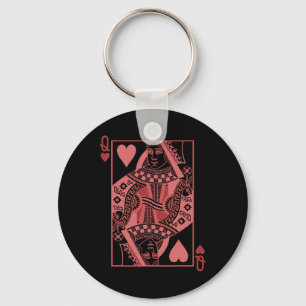 Pink Queen Of Hearts Valentine's Mothers Day Key Ring