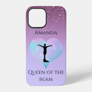 Pink Queen Of The Beam Gymnastics Personalised iPhone 12 Case