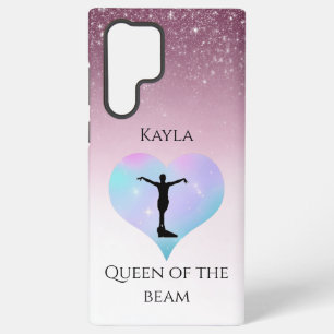 Pink Queen Of The Beam Gymnastics Personalised Samsung Galaxy Case