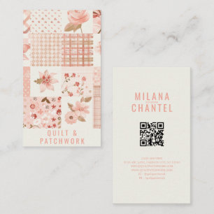 Pink Quilt Patchwork Handmade Clothing  Business Card