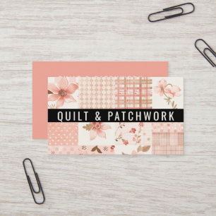 Pink Quilt Patchwork Handmade Clothing  Business Card