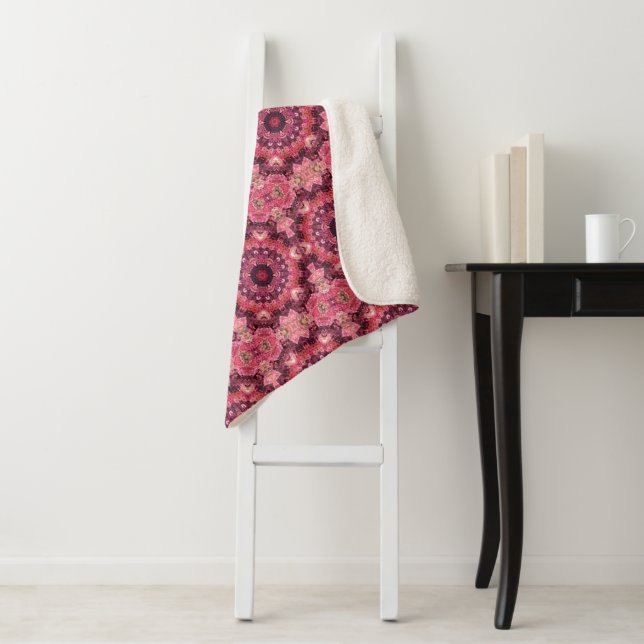 Pink Quilt Sherpa Blanket (In Situ)