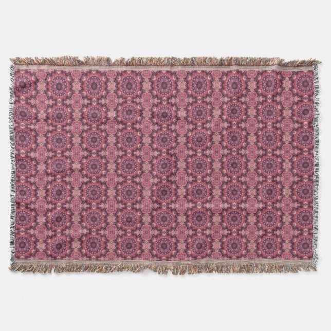 Pink Quilt Throw Blanket (Front)