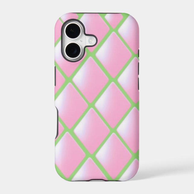 Pink Quilted Diamond Pattern (Back)