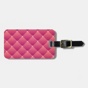Pink Quilted Luggage Tag