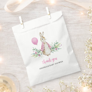 Pink Rabbit Baby Shower Favour Bag